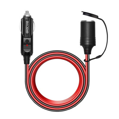 heavy duty cigarette lighter extension lead screwfix GADLANE 12V Extension Cable 3.6m