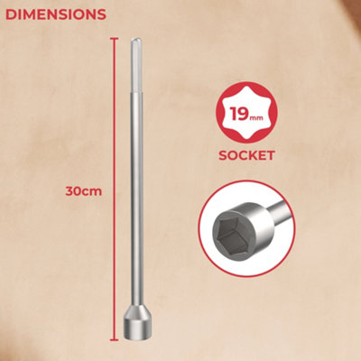GADLANE 30Cm Corner Steady Winder Extension Socket 19Mm - 4