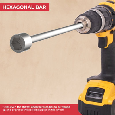 GADLANE 30Cm Corner Steady Winder Extension Socket 19Mm - 7