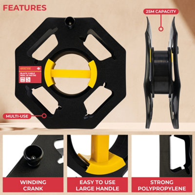 GADLANE Black Cable Reel 25 Metre - 4