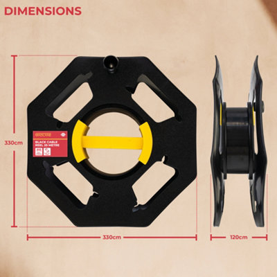 GADLANE Black Cable Reel 25 Metre - 6