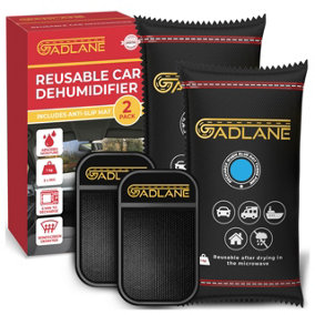 GADLANE Car Dehumidifier 1Kg +Anti-Slip Mat (2 Pack)