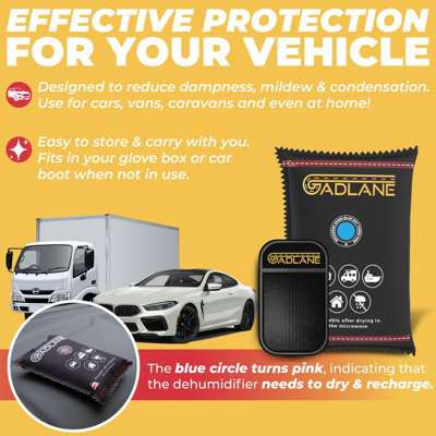 GADLANE Car Dehumidifier 350G +Anti-Slip Mat (4 Pack) - 5