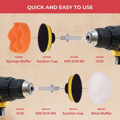 Buffing pad for deals drill