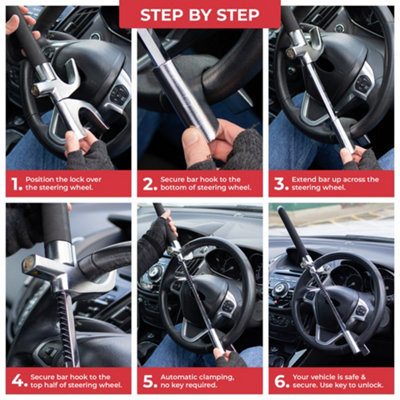 GADLANE Car Steering Wheel Lock - 8