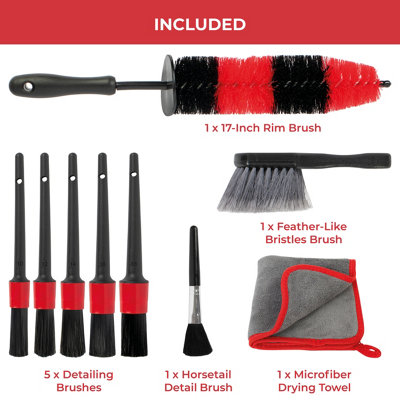 GADLANE Car Wheel & Rim Brush Set - 4