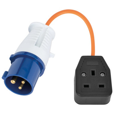 1 Meter Fly Lead – 13 Amp Plug To 16 Amp Socket, Perfect For Generators, Caravans & Camping