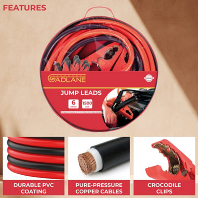 GADLANE Jump Leads 6M 1500Amp Car - 4