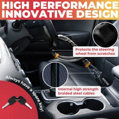 GADLANE Steering Wheel To Seat Belt Lock - Black - 9
