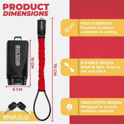 GADLANE Steering Wheel To Seat Belt Lock - Red