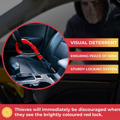 GADLANE Steering Wheel To Seat Belt Lock - Red - 9