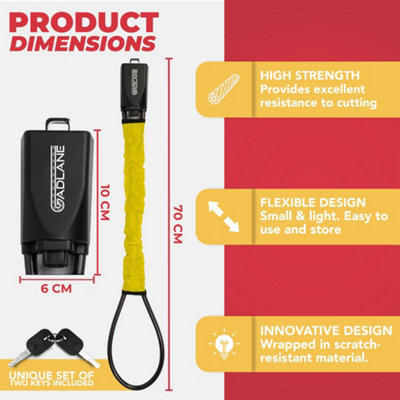 GADLANE Steering Wheel To Seat Belt Lock - Yellow - 6
