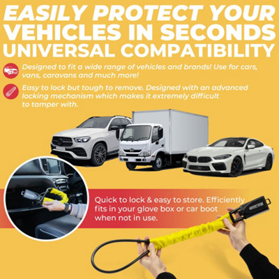 GADLANE Steering Wheel To Seat Belt Lock - Yellow - 8