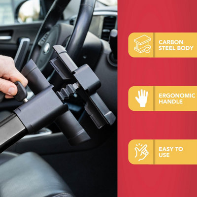 GADLANE T-Bar Steering Wheel Lock - Black - 3
