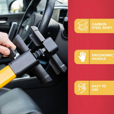 GADLANE T-Bar Steering Wheel Lock - Yellow - 3