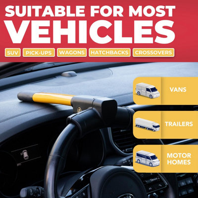 GADLANE T-Bar Steering Wheel Lock - Yellow - 7