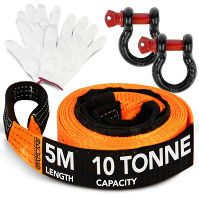 GADLANE Tow Rope 5M X 5Cm, 10 Ton - Orange