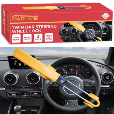 GADLANE Twin Bar Steering Wheel Lock DIY at B&Q