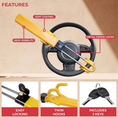 GADLANE Twin Bar Steering Wheel Lock - 7