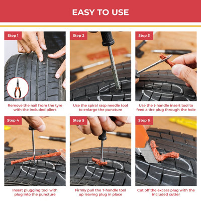 GADLANE Tyre Puncture Repair Kit 99Pcs DIY at B Q