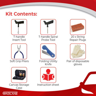 GADLANE Tyre Puncture Repair Kit - 4