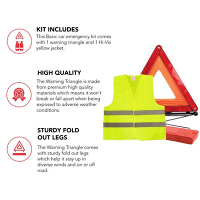 GADLANE Warning Triangle - High Visibility Vest