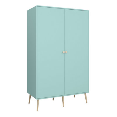 Gaia Wardrobe 2 Doors, Cool Mint