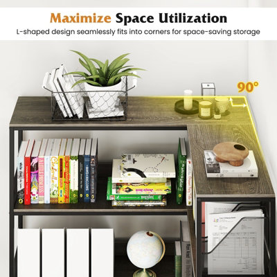 thumbnail image 2 of Rotating Bookshelf, Small Corner Bookshelf For Small Space, 360 Disp 2 of 14