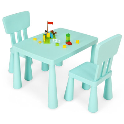 GAINOOM 3 PCS Kids Table and Chair Set Toddler Activity Center Children ...