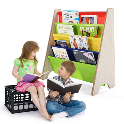 GAINOOM 4 Tier Kids Bookshelf Magazine Rack Baby Book Storage Display ...