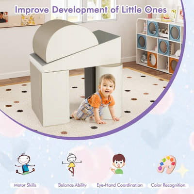 GAINOOM 5-Piece Kids Climb & Crawl Activity Playset Lightweight Soft ...