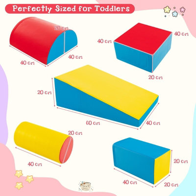 GAINOOM 5 Pieces Kids Climb and Crawl Foam Play Set Educational Software