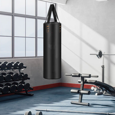 GAINOOM Black Hanging Boxing Bag Set 4-In-1 Unfilled Punching Bag Set