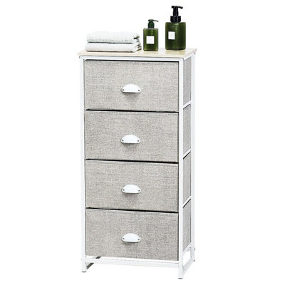 GAINOOM Chest of Drawers with 4 Drawers Home Storage Organizer Unit White