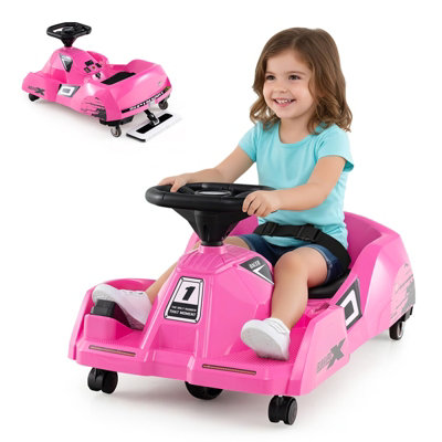 GAINOOM Electric Cleaning Go Kart 12V Ride on Race Car with Detachable ...