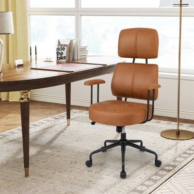 GAINOOM Ergonomic Office Brown Chair Leathaire Computer Chair w ...