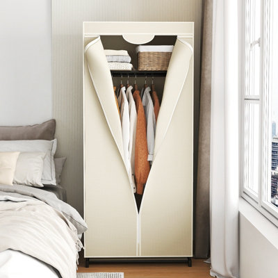 GAINOOM Fabric Closet Freestanding Cloth Organizer Wardrobe Clothes ...