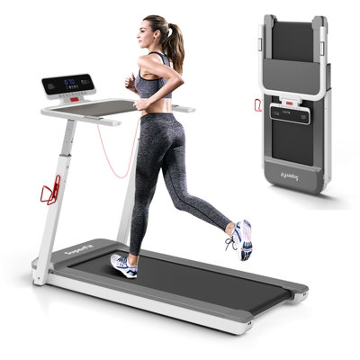 GAINOOM Folding Silver Treadmill Max 3HP Walking Running Jogging ...