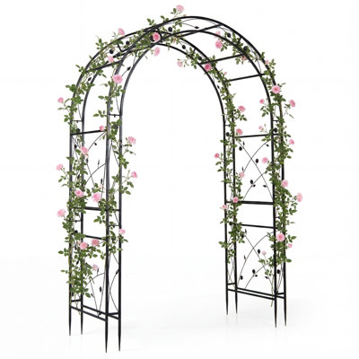GAINOOM Garden Arch Heavy Duty Metal Arbor Trellis Outdoor Pergola for ...