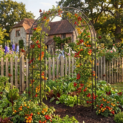 GAINOOM Garden Arch Heavy Duty Metal Arbor Trellis Outdoor Pergola for ...