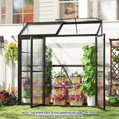 GAINOOM Greenhouse Outdoors Walk-in Greenhouse 180 CM x 52 CM Transparent