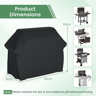 GAINOOM Grill Cover Heavy Duty Waterproof BBQ Cover Rip-Proof Gas Grill Cover for Outside Grills