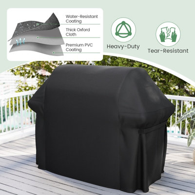 GAINOOM Grill Cover Heavy Duty Waterproof BBQ Cover Rip-Proof Gas Grill Cover for Outside Grills