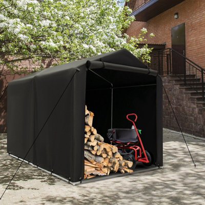GAINOOM Heavy-Duty Outdoor Bike Storage Shed Portable Motorcycles ...