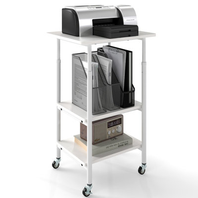 GAINOOM Height Adjustable Printer Stand 3-Tier Printer Cart with ...