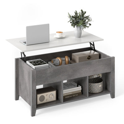GAINOOM Lift Up Coffee Table Rising Center Table Accent Table w/ Lift ...