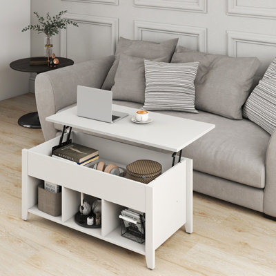 GAINOOM Lift Up Coffee Table Rising Center Table Accent Table w/ Lift ...