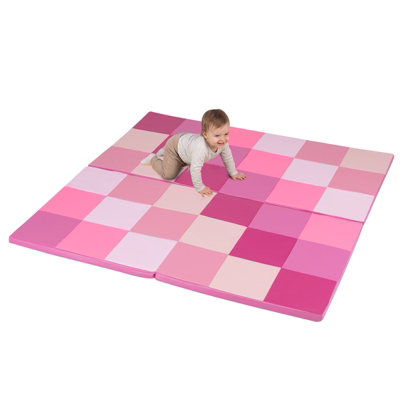 GAINOOM Patchwork Toddler Activity Mat Foldable Baby Play Mat w ...
