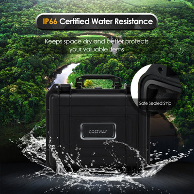 GAINOOM Portable Waterproof Hard Case Hard-Shell Dry Box W/ IP66 Rated ...