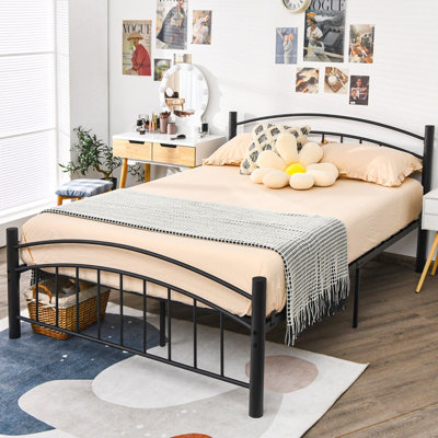 GAINOOM Queen Size Bed Frame 3FT Metal Platform Bed Frame Adults Kids ...
